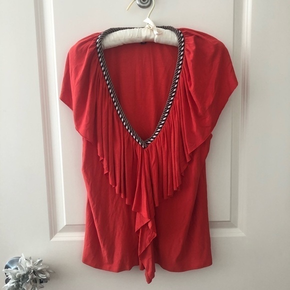 Orange T- Bags Los Angeles Size M Top - Picture 1 of 14